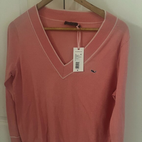 Vineyard Vines Sweaters - Vineyard Vines Cotton Cashmere Heritage V-Neck Sweater Medium Palm Beach color